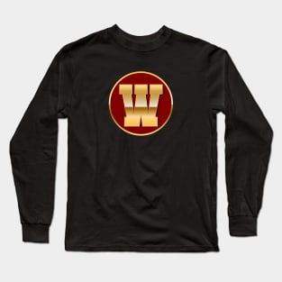 Gold letter W Long Sleeve T-Shirt